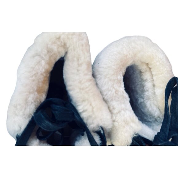 UGG Nock Mens Black Suede Fur-Lined High-Top Sneakers Size 12B - Picture 8 of 12